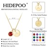Hidepoo Initial Necklaces for Women, 14K Gold Plated Disc Initial
