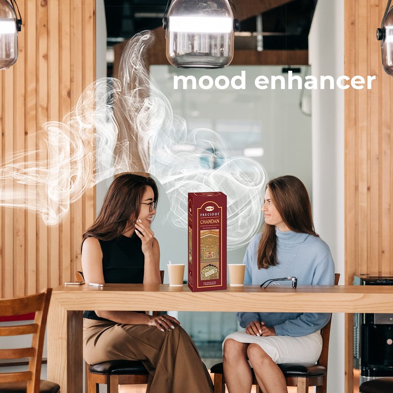 Hem Precious Chandan Incense Sticks,Pack of 6-20 agarbattis Each Total