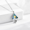 AXOMY Mountain Range Necklace for Women 925 Sterling Silver Snowy