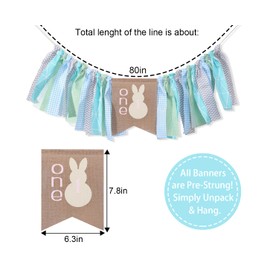 Banner de la silla de Some Bunny is One - Conejito de 1er cumpleaños, conejito de 1er cumpleaños, decoración de cumpleaños de Pascua/primavera, silla alta de primer cumpleaños, conejito 1er foto Prop