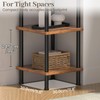 Homedawn Corner Shelf, Corner Bookcase, Industrial 6-Tier Square Shelf Stand