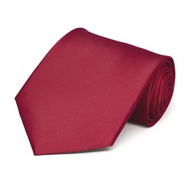 tiemart Solid Color Necktie (Crimson Red)