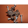 Pack of 10 Cast Iron Fleur De Lis Knobs Cabinet
