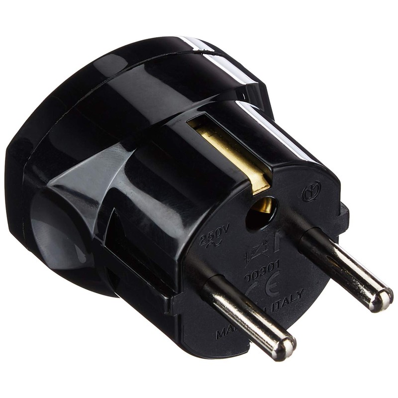 VIMAR Power Supply Plug Schuko Socket 10/16 Black