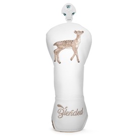 Golf Club Headcovers Plum Deer Embroidered Design Golf Headcovers Premium Leather Wood Cover Driver Fairway Wood Utility Hybrid Headcover with Number Tag (1 Hybrid Headcover)
