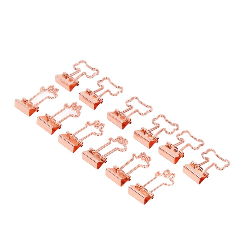 30 Pcs Binder Clips Powerful Clamping Force Deer Bone Shapes