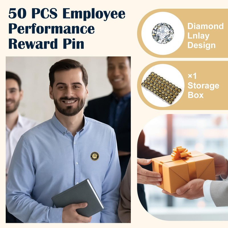 Ferreve 50 Pcs Year of Service Pin Employee Excellence Award