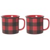 Now Designs Red Buffalo Check Heritage Stoneware Mug 12 oz,