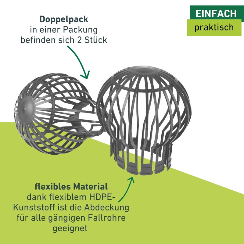 Windhager Gutter Downpipe Cover, Downpipe Protection, Gutter Protection, Gutter Screen,