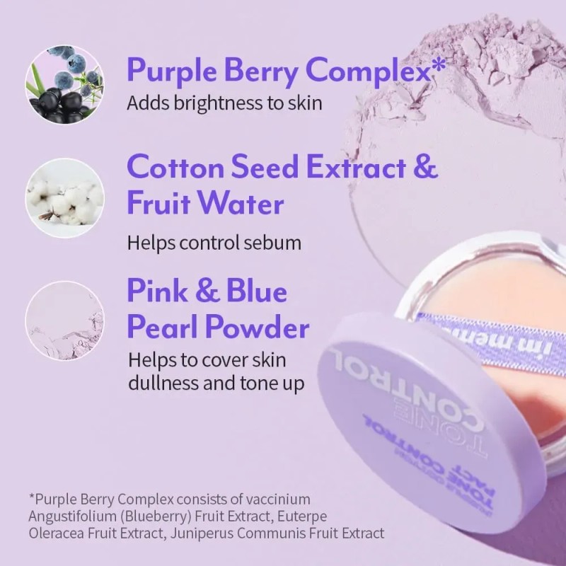 P Polvo Compacto Translúcido I'm Meme Purple Cotton 10 Ml