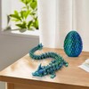 3D Printed Dragon Egg, Articulated Dragon Inside, Crystal Dragon Fidget