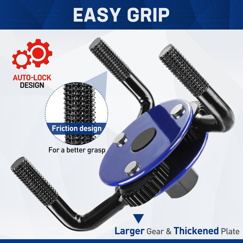 WORKPRO Universal Oil Filter Wrench & Removal Tool, Adjustable Oil