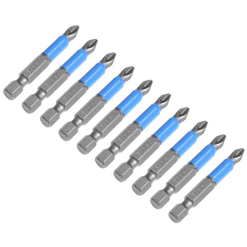 Jiozermi 10 Pcs Magnetic Phillips Screwdriver Bit Set 2 inch