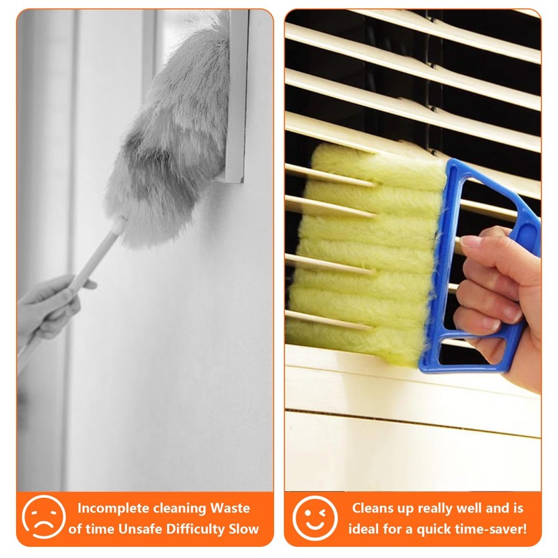 4pcs Window Venetian Blind Cleaner Duster Tool,Blind Duster for Cleaning,Microfiber