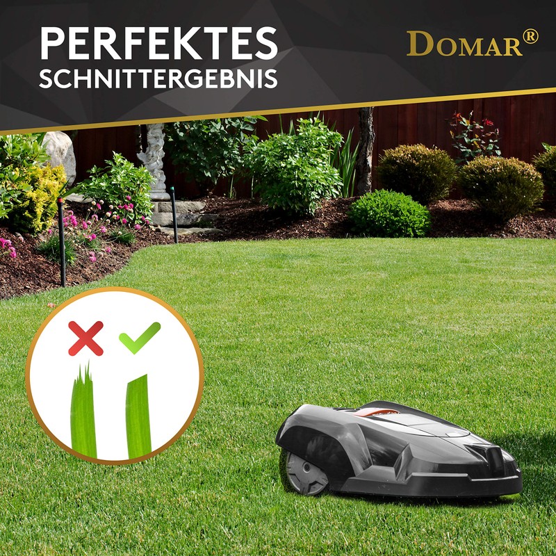 Domar – Pack of 30 Robotic Lawnmower Replacement Blades –
