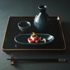 Dolce duo KY-1795 Ochoko Tokkuri Tokkuri Snack Plate, 3-Piece Set,