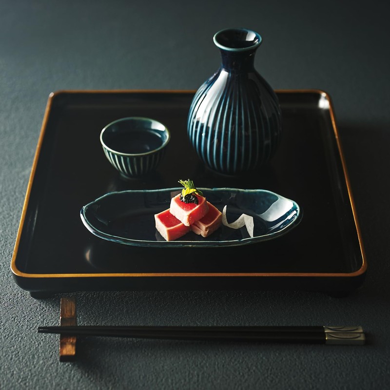 Dolce duo KY-1795 Ochoko Tokkuri Tokkuri Snack Plate, 3-Piece Set,
