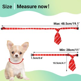 Segarty Dog Ties, 80 Pieces Dog Ties for Small Dogs Adjustable Dog Neck Ties Pet Collar Small Ties for Dog Cat Neckties, Medium Large Puppy Grooming Accessories Birthday Holiday Wedding Party