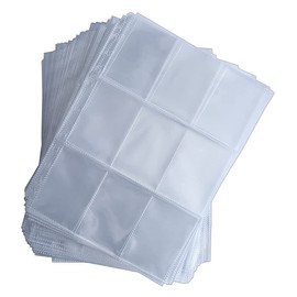 Arkero-G® 100 x 9-Pocket Pages - Specially Designed for YuGiOh Cards in Japanese Size - Transparent Premium 9 Pages Space for 900 Slim Trading Cards