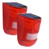 LEDHOLYT 2 Solar with Sound Strobe Light, Wall Mounted Outdoor