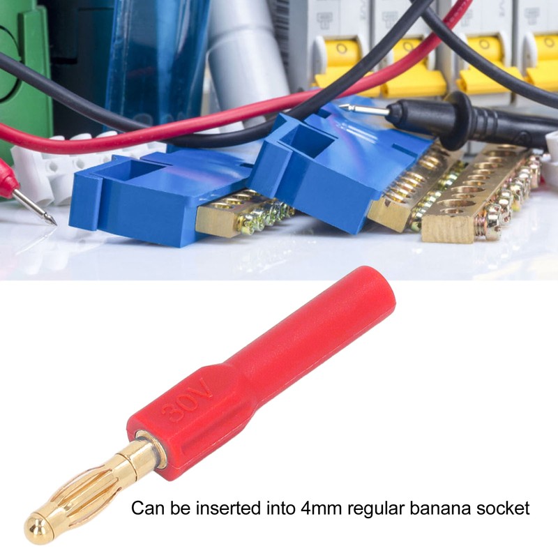 10Pcs Banana Plug 4.0mm Male to 2mm Female Connector 30V