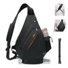TUDEQU Sling Bag for Women,8 Pockets Sling Bag One Strap