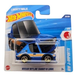 Hot Wheels Nissan Skyline 2000GT-R LBWK, Liberty Walk, Blue and Gold, 1/5 J-Imports Collection