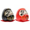 Zerodeko Zerodeko 2 Pieces Japanese Zen Ceramic Daruma Dolls, Symbol