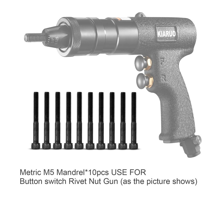 KIARUO M5 Replacement Mandrel 10pcs,Rivet Nut Gun Tip Mandrel for