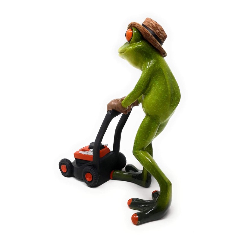 formano Funny Frog Figure with Lawn Mower Poly 16 cm