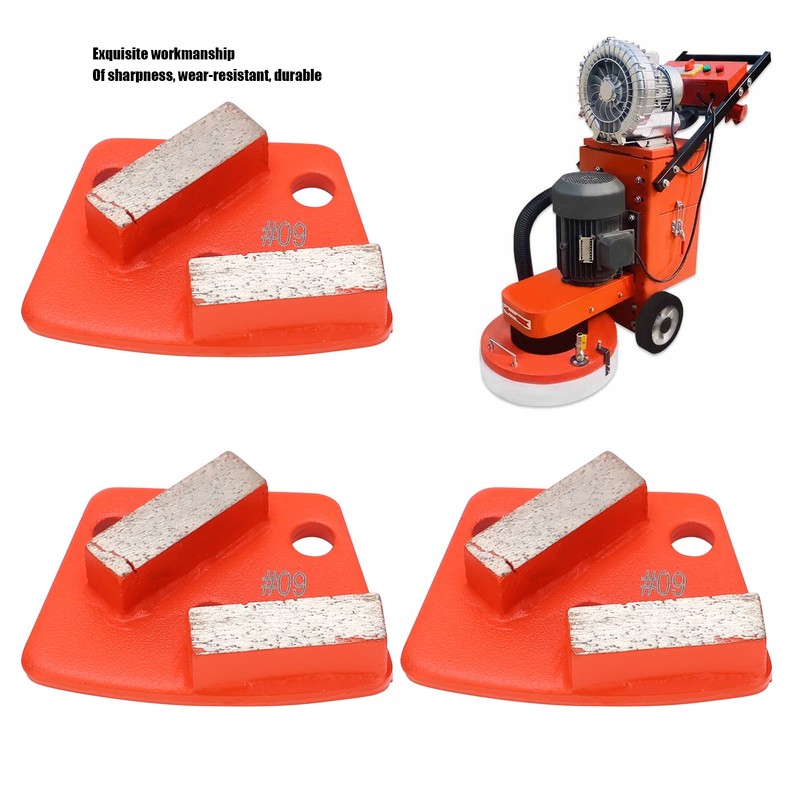 3Pcs Diamond Grinding Shoes Trapezoid Concrete Aggreesive Cutting 2 Long