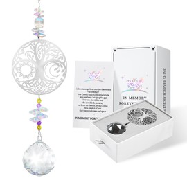 Memorial Gifts for Loss of Loved One, Sympathy Gift Crystal Suncatcher Hanging Ornament, Bereavement Gift Ideas, In Loving Memory Gifts, Grief Remembrance Condolences Passed Away Gifts (Tree of Life)