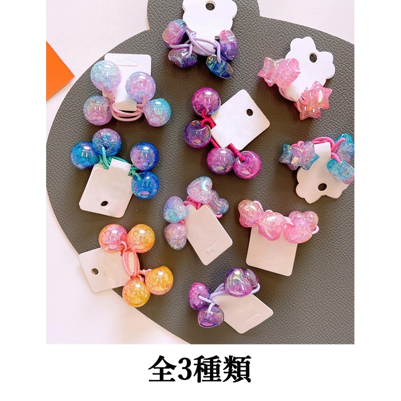 GFun ヘアゴム ヘアアクセ ボール 子供 キッズ 小さめ ボンボン 髪飾り ヘアアレンジ