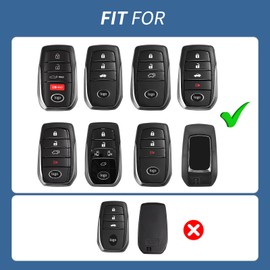 T-carbon Key Fob Cover Compatible with Toyota Venza 2021-2024, Real Glass Fiber Key Fob Case Compatible with RAV4 Prime Corolla Cross Land Cruiser Fortuner Hilux, Red