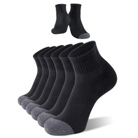 Calcetines Tobilleros Algodón Respirable, 6 Pares, Calcetines Atléticos Acolchado, Calcetines Trabajo Hombre Casuales y Cómodos, Calcetas Deportivas Duradero Suavidad Ultra, para Correr, Ciclismo