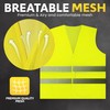 PeerBasics Safety Vests 10 Pack - Yellow Reflective High Visibility,