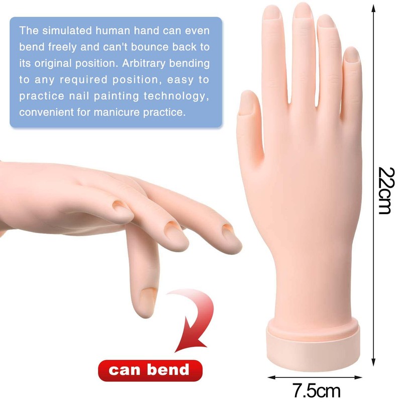 Practice Model Hand Nail Art Trainer Hand Fake Hand for
