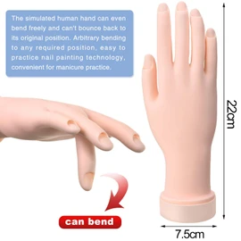 Practice Model Hand Nail Art Trainer Hand Fake Hand for Acrylic Gel False AU NEW
