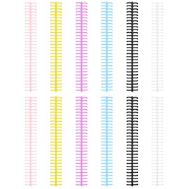 12 PCS Comb Binding Spines Plastic Spiral Binding Coils Binding Combs 30 Rings Click Binding Ring Spiral Book Binder Coils for Student Teacher Business Document File Making Office and School Use