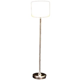 Melody Jane Dolls House Chrome Standard Floor Lamp White Drum Shade 12V Electric Light 1:12