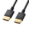 Sanwa Supply KM-HD20-PS10 Premium HDMI Cable (Slim Type, Black, 3.3 ft (1 m)