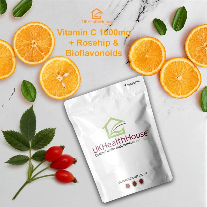 UKHealthHouse Vitamin C 1000mg – High Strength Vitamin C Capsules