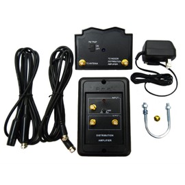 Indoor Outdoor High Gain Signal Amplifier HDTV VHF UHF FM Channel Boost