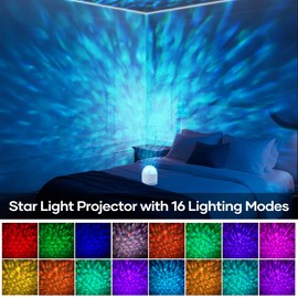 Fokky Galaxy Projector, Star Projector with Remote Control,16 Colors+7 Brightness Sensory Lights, Light Projector with 4 Dynamic Light Transitions, Projector Light for Bedroom Ceiling/Party/Game Rooms