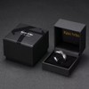 King Will 8mm Silver Black Mens Tungsten Wedding Ring Lasered
