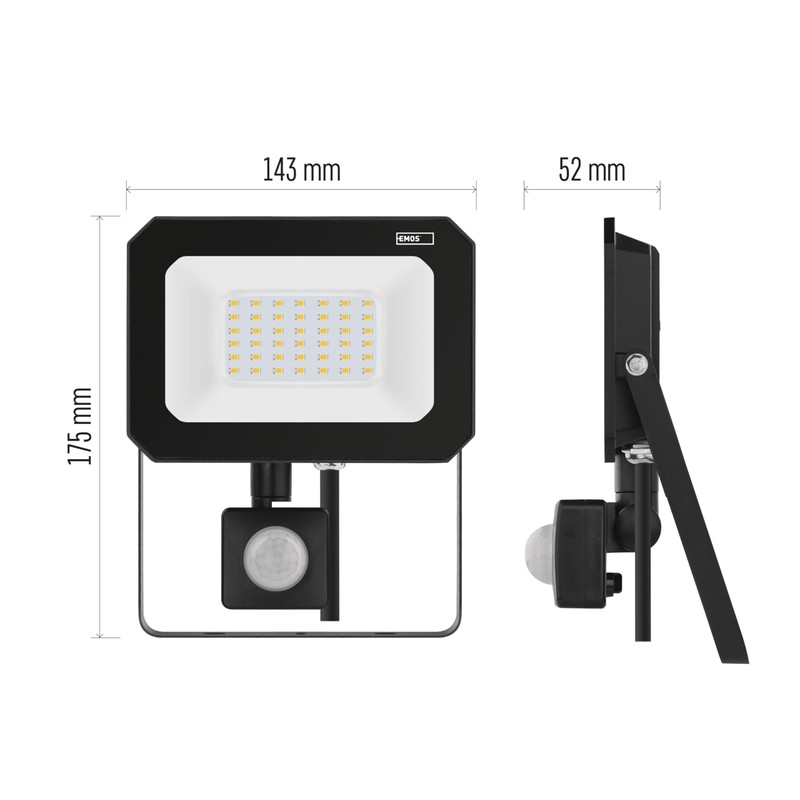 EMOS SIMPO LED Spotlight 30 W with Motion Sensor Waterproof