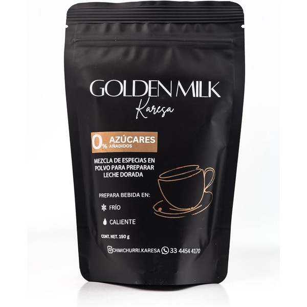 GOLDEN MILK/LECHE DORADA MEZCLA DE CURCUMA JENGIBRE Y ESPECIAS EN