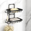 Moforoco Double Soap Bar Holder for Shower, No Drilling, 304