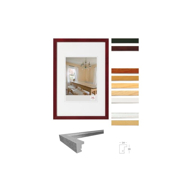 walther design Peppers BP824B Wooden Picture Frame Black 18 x