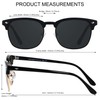 ANDWOOD Polarized Sunglasses for Men Women UV Protection Semi Rimless